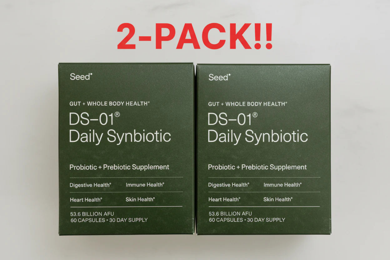Seed DS-01 Daily Synbiotic (2-Pack) | 120 Total Capsules | 53.6 Billion AFU | 60-Day Supply Value Bundle