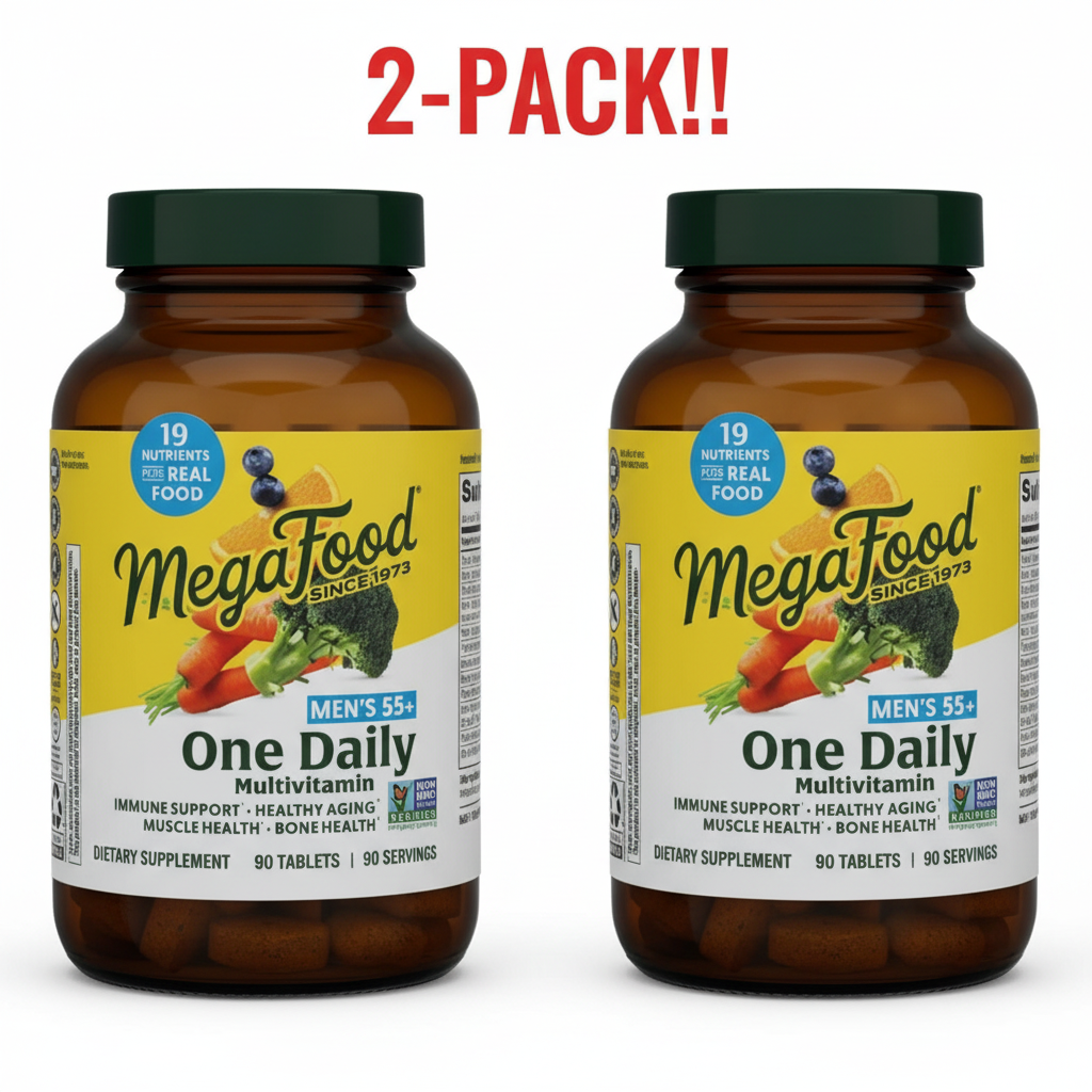MegaFood Men's 55+ One Daily 90 Tablets 2Pack! 180 Tablets total