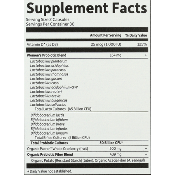 Garden of Life RAW Probiotics Urinary Tract+ 60 Vegetarian Capsules