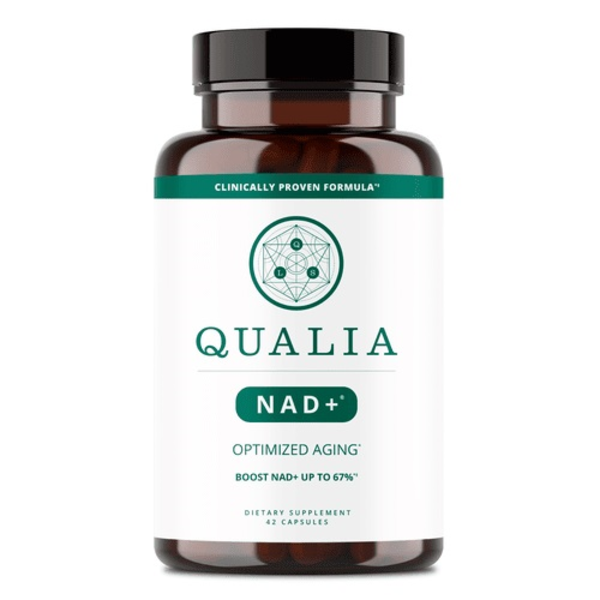 Qualia NAD+ Optimized Aging & Cellular Energy Supplement | Clinically Proven to Boost NAD+ Levels | 42 Capsules (21 Servings)