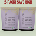 Truvani Organic Unflavored Plant-Based Protein Powder (2-Pack) | Unsweetened, Vegan & Non-GMO | Two 19.75 oz Bags