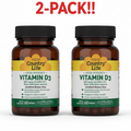 Country Life Vitamin D3 60ct 2Pack!  120 Softgels Total