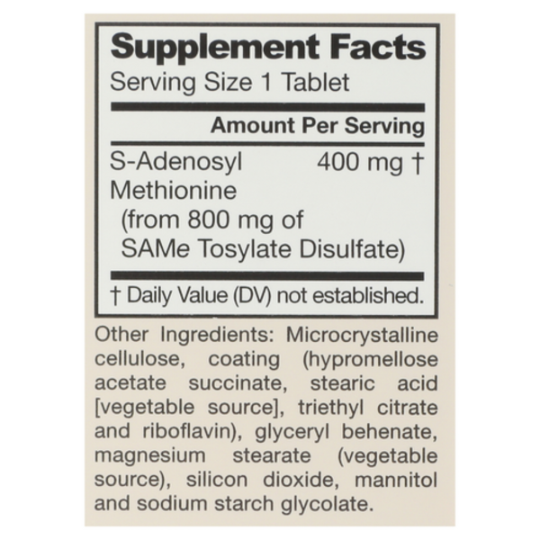 Jarrow Formulas SAM-e 400 30 Tablets 2Pack! 60 Tablets Total
