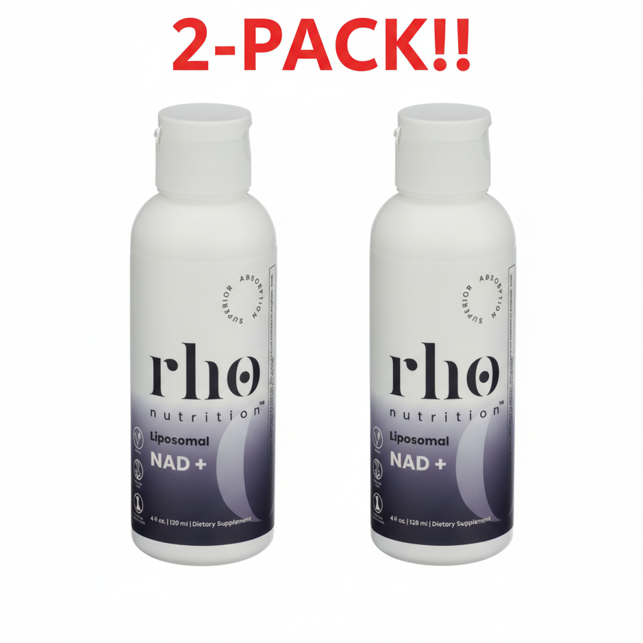 Rho Nutrition Liposomal NAD+ Liquid (2-Pack) | Double Supply | NMN, TMG & Cellular Longevity | 8 Total fl oz